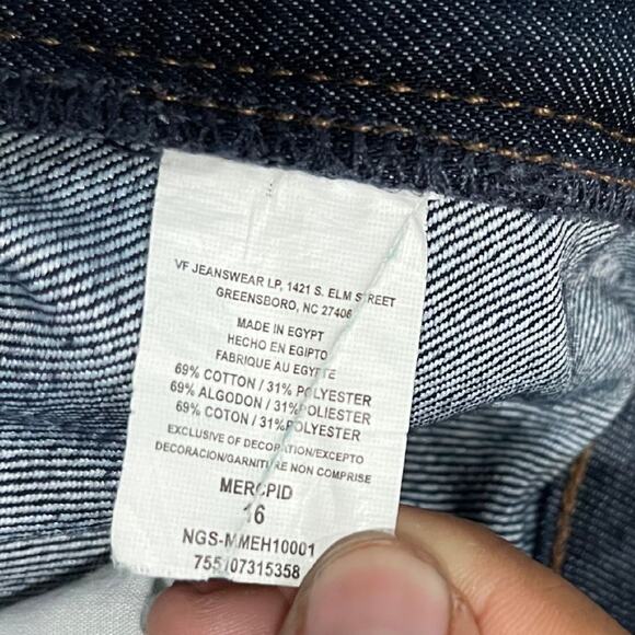 Merona Jeans Women Mid Rise Cuffed Crop Capri Denim Size 16 Blue Wash - Picture 4 of 4